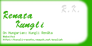 renata kungli business card