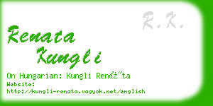 renata kungli business card